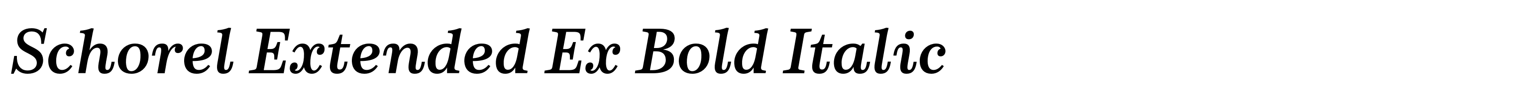 Schorel Extended Ex Bold Italic